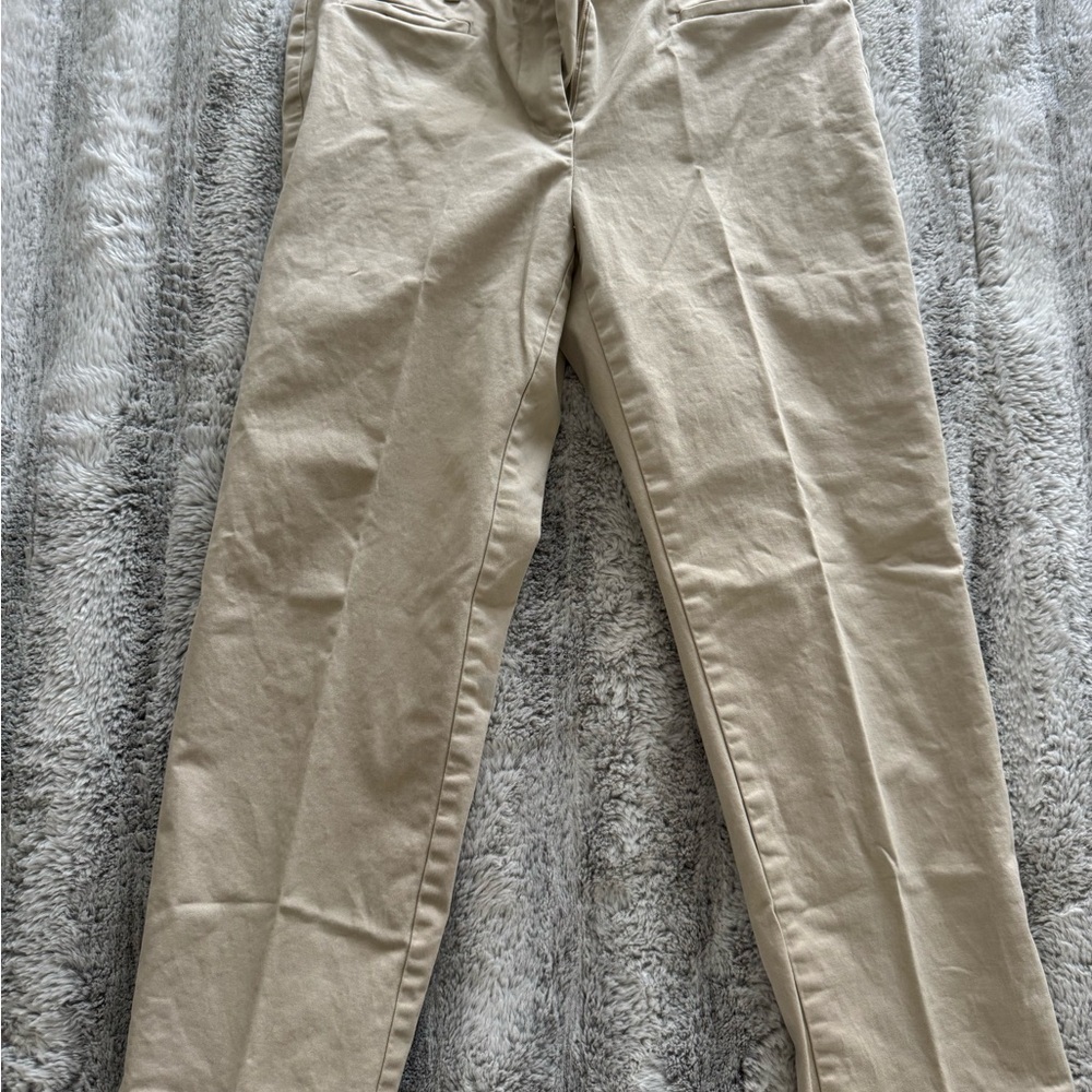 Ann Taylor Slim Fit Capris in Beige